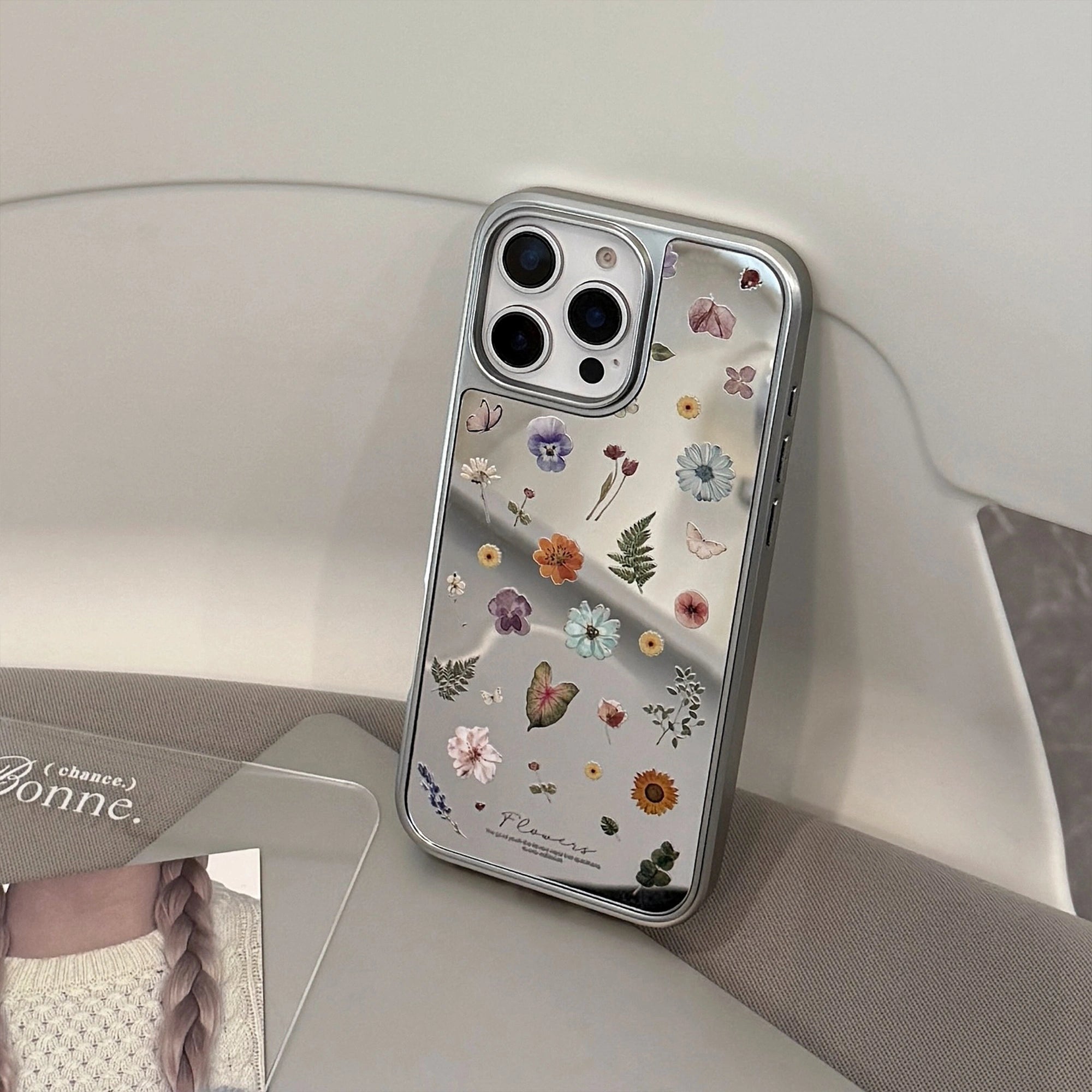 Floral Leaves & Butterflies - iPhone Case